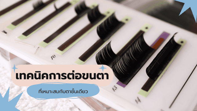 ตาชั้นเดียวต่อขนตา เทคนิค